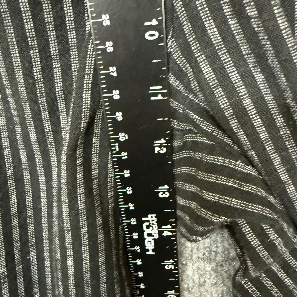 Sundance Pants Womens 16 Andover Black White Pinstripe Linen Blend‎ Wide Leg - Picture 9 of 13